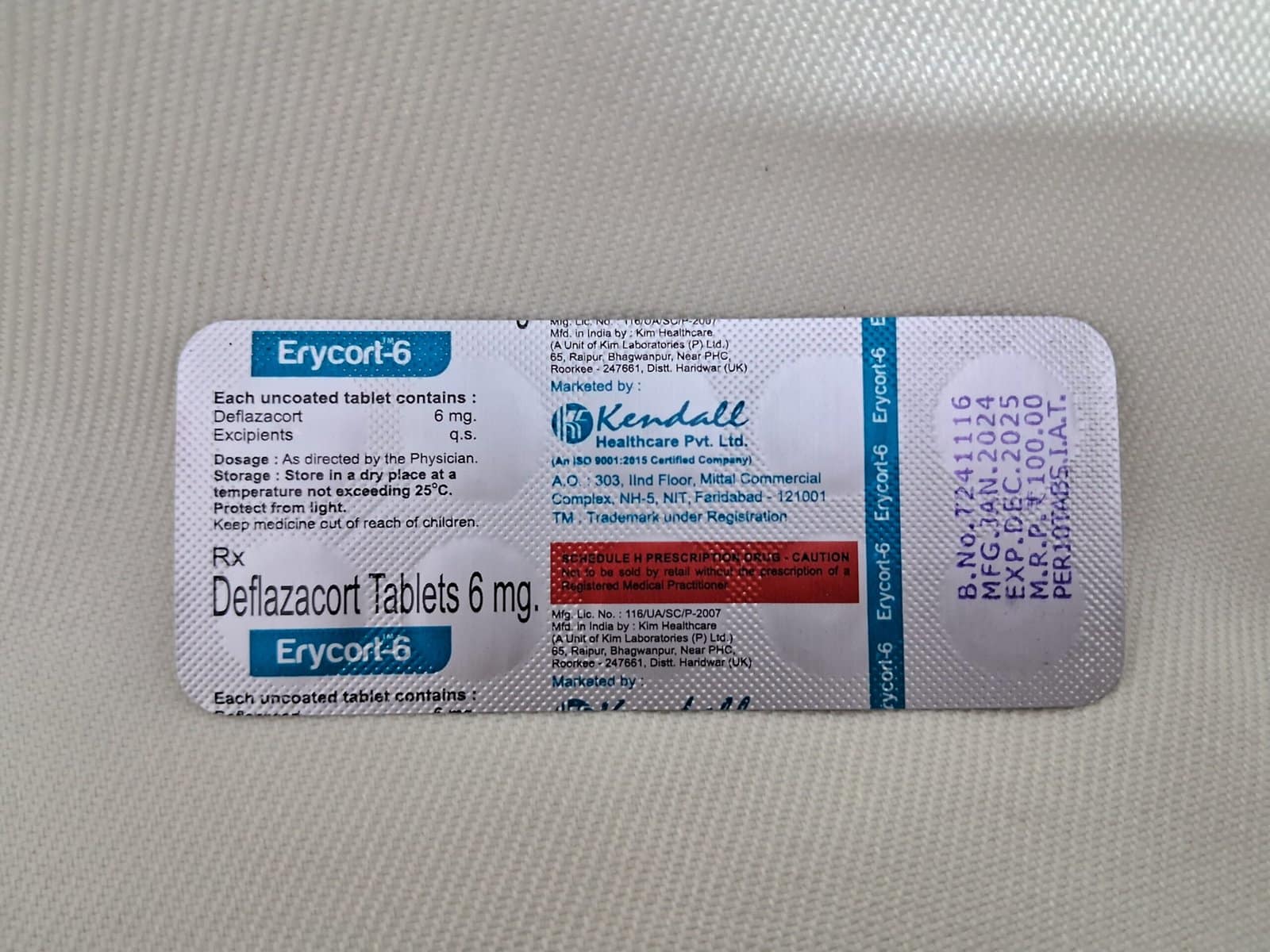 ERYCORT-6 TABLETS - Image 2
